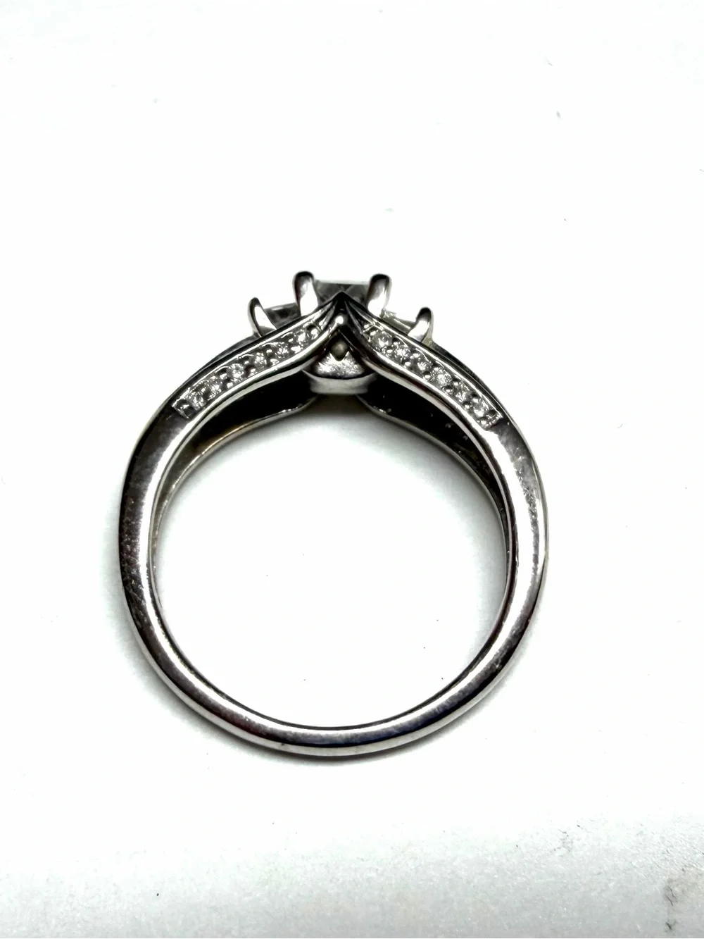 14k White Gold .99ctw Natural Diamond Engagement Ring